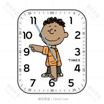 天美时TIMEX史努比动漫卡通插画Franklin人物表盘.clock