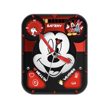 迪士尼disney卡通米奇黑红表盘.clock