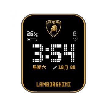 兰博基尼LAMBORGHINI罗马数字表盘.clock