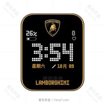 兰博基尼LAMBORGHINI罗马数字表盘.clock