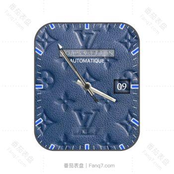 LOUIS VUITTON路易斯威登蓝色印花表盘.clock