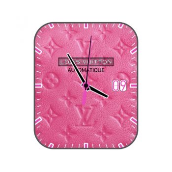 LOUIS VUITTON路易斯威登粉色印花表盘.clock