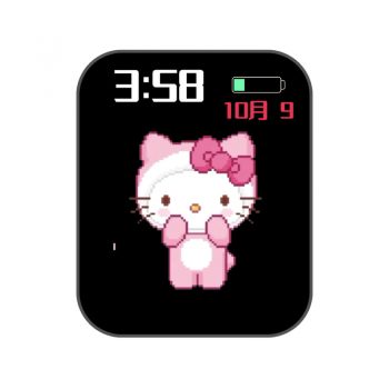 Hello Kitty猫None Clara 可爱动态扭屁股表盘.clock