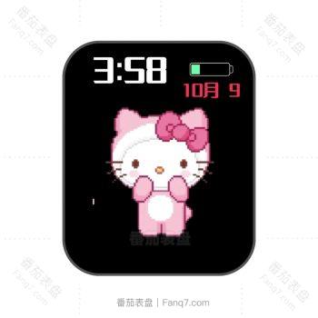 Hello Kitty猫None Clara 可爱动态扭屁股表盘.clock