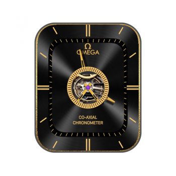 OMEGA 欧米茄黑色玫瑰金刻度高级表盘.clock