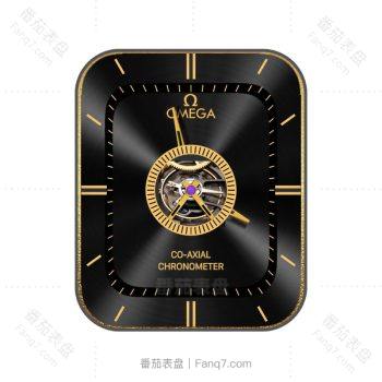 OMEGA 欧米茄黑色玫瑰金刻度高级表盘.clock