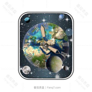 OurPlanet蓝色美丽地球星空宇宙动态表盘.clock