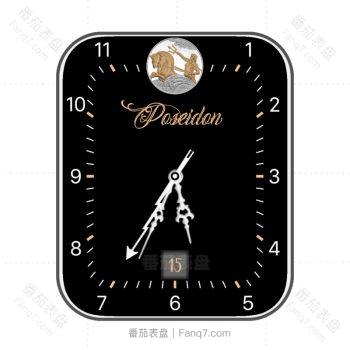 Poseidon简约黑色手表.clock