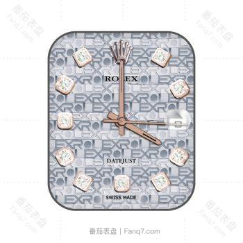 劳力士ROLEX白金浮雕rolex印花镶钻表盘.clock