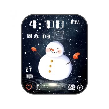 snowman by Carmen雪人可爱动态表盘.clock