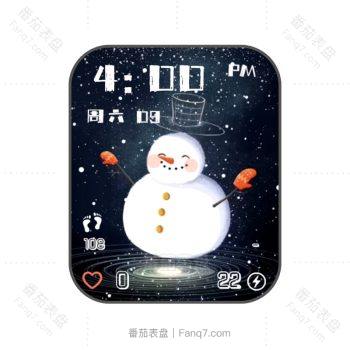 snowman by Carmen雪人可爱动态表盘.clock