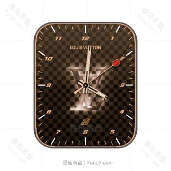 LOUIS VUITTON路易斯威登棕色印花logo表盘.clock