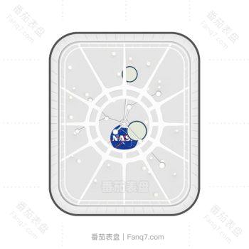 NASA美国火箭NasaShip白色简约表盘.clock