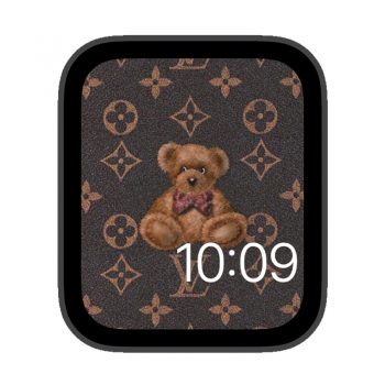 LV玩偶熊毛绒质感苹果手表系统图片壁纸表盘.watchface