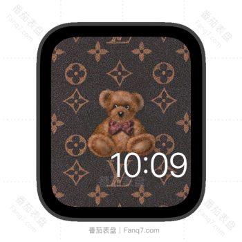 LV玩偶熊毛绒质感苹果手表系统图片壁纸表盘.watchface