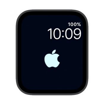 经典苹果LOGO深邃蓝超级省电苹果iwatch系统图片壁纸表盘.watchface