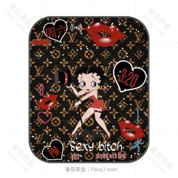 lvLOUIS VUITTON路易斯威登时尚洋娃娃小姐口红印花表盘.clock