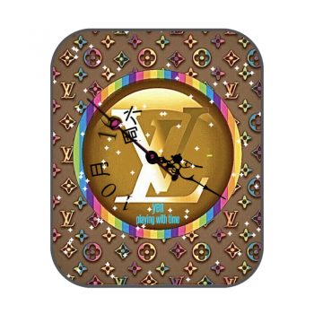 Colorful LOUIS VUITTON路易斯威登彩色logo印花表盘.clock