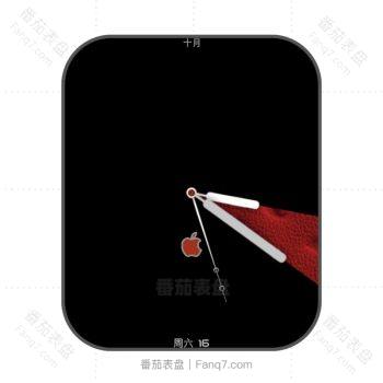 LOUIS VUITTON路易斯威登红色印花渐变apple苹果表盘.clock