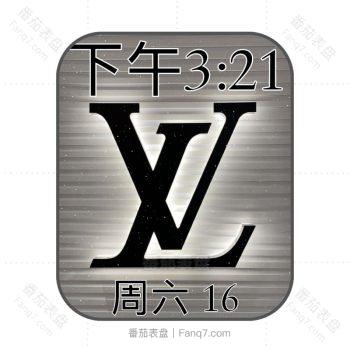 LOUIS VUITTON路易斯威登灰色大logo表盘.clock