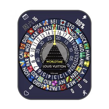 LOUIS VUITTON路易斯威登蓝色几何图形简约表盘.clock