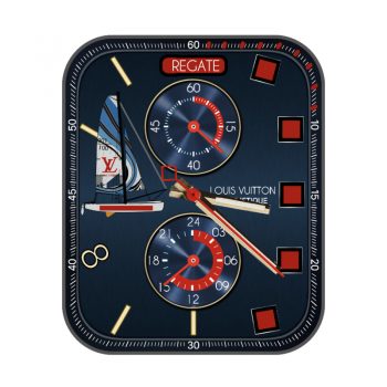LOUIS VUITTON路易斯威登蓝色帆船表盘.clock