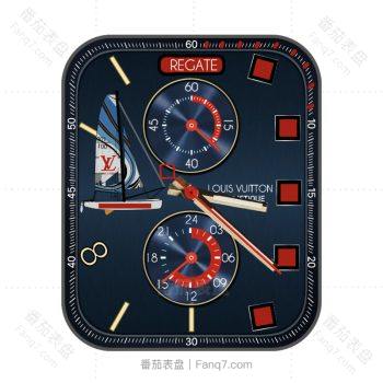 LOUIS VUITTON路易斯威登蓝色帆船表盘.clock