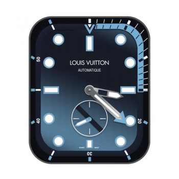 LOUIS VUITTON路易斯威登黑蓝白表盘.clock