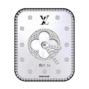 LOUIS VUITTON路易斯威登白色镶砖表盘.clock