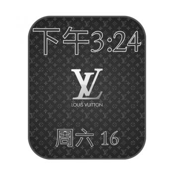 LOUIS VUITTON路易斯威登深灰色印花表盘.clock