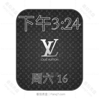 LOUIS VUITTON路易斯威登深灰色印花表盘.clock