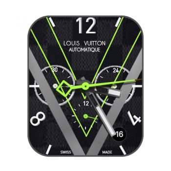 LOUIS VUITTON路易斯威登黑色机械表盘.clock