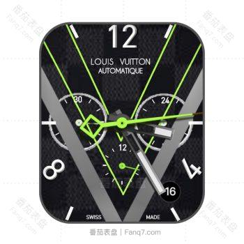 LOUIS VUITTON路易斯威登黑色机械表盘.clock