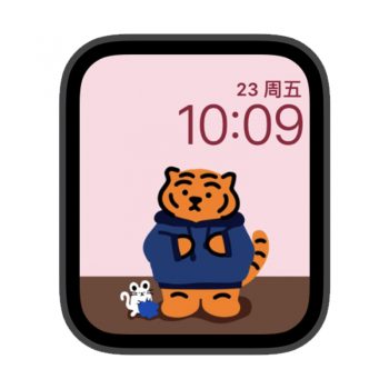 muziktiger呆萌小老虎和小老鼠苹果iwatch壁纸表盘.watchface