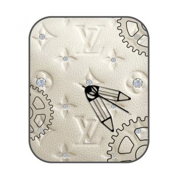 LOUIS VUITTON路易斯威登LOUIS VUITTON 米白色齿轮镶砖表盘.clock