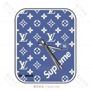 LOUIS VUITTON路易斯威登蓝白supreme表盘.clock