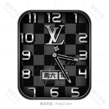 LOUIS VUITTON路易斯威登黑色方格表盘.clock
