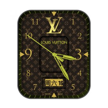 LOUIS VUITTON路易斯威登棕色logo小印花表盘.clock
