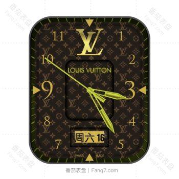 LOUIS VUITTON路易斯威登棕色logo小印花表盘.clock