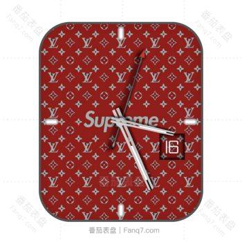 LOUIS VUITTON路易斯威登红色logo小印花supreme表盘.clock