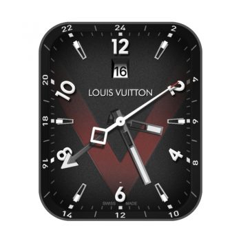 LOUIS VUITTON路易斯威登磨砂黑红色v表盘.clock