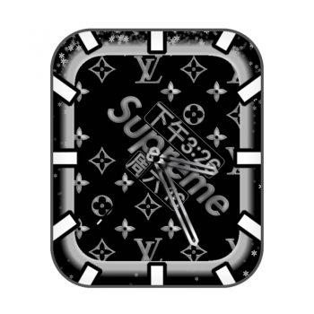 LOUIS VUITTON路易斯威登黑色雪花supreme表盘.clock