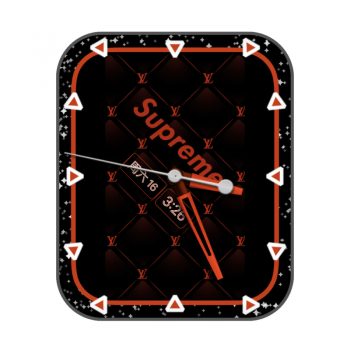 LOUIS VUITTON路易斯威登红色棱形格supreme表盘.clock