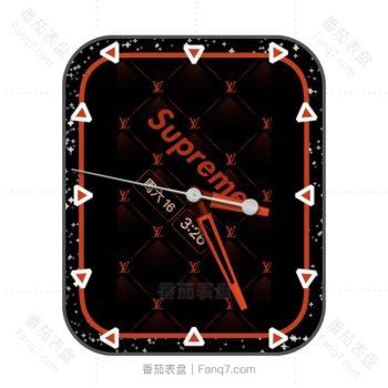 LOUIS VUITTON路易斯威登红色棱形格supreme表盘.clock