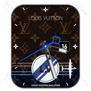 LOUIS VUITTON路易斯威登棕色飞机航线表盘.clock