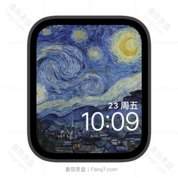 星月夜梵高油画苹果iwatch壁纸表盘.watchface