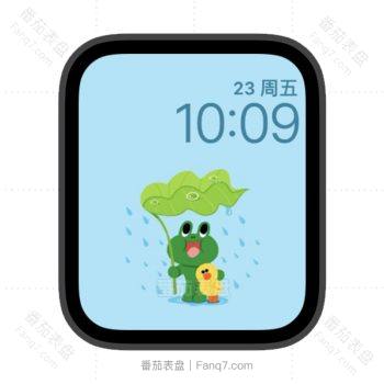 line friend青蛙和莎莉鸡苹果iwatch壁纸表盘.watchface