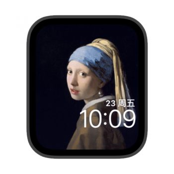 戴珍珠耳环的少女油画苹果iwatch壁纸表盘.watchface