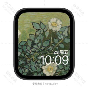 野玫瑰梵高油画苹果iwatch壁纸表盘.watchface