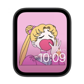魔法少女粉红苹果iwatch壁纸表盘.watchface